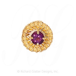 GS440 AMY - 14 Karat Gold Amethyst Slide 